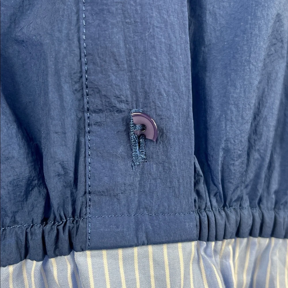 PUSHBUTTON Blue Striped Nylon Blouse. - Picture 9 of 9